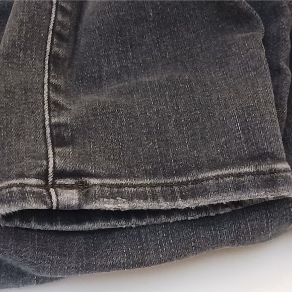 Edwin Pixie Womens Jeans 26 Mid Rise 9" Skinny Weathered Black Denim - Picture 16 of 16